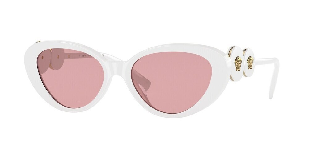 NWT Versace 0VE4433U-314/84-54 White 50mm Sunglasses